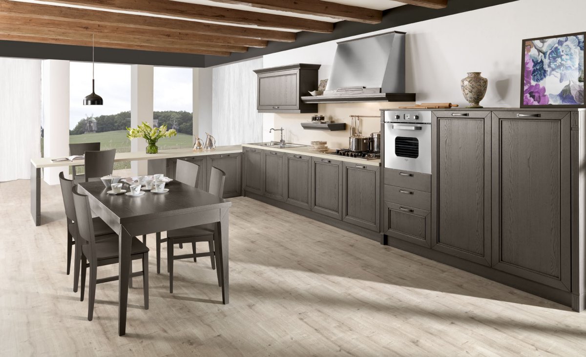 Cucina classica marrone : cucina acciaio ariston. cucina a legna ...